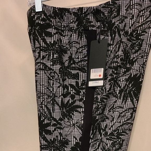 ARTEX Black & Gray Applique Elastic Waistband Dress Pant Size Small NWT - Picture 3 of 5